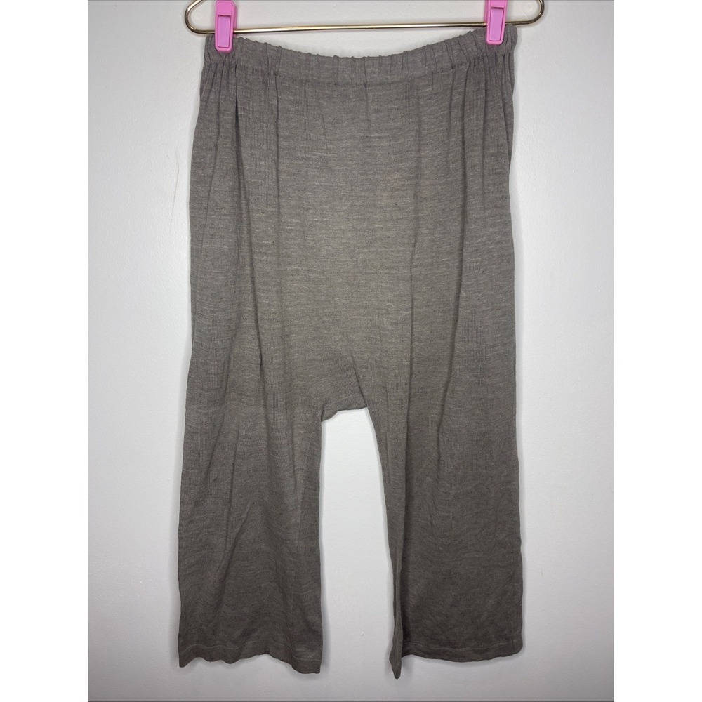Lauren Monoogian Cotton Linen Brown Knit Pant Medium M